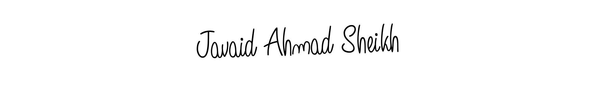 Make a beautiful signature design for name Javaid Ahmad Sheikh. With this signature (Angelique-Rose-font-FFP) style, you can create a handwritten signature for free. Javaid Ahmad Sheikh signature style 5 images and pictures png