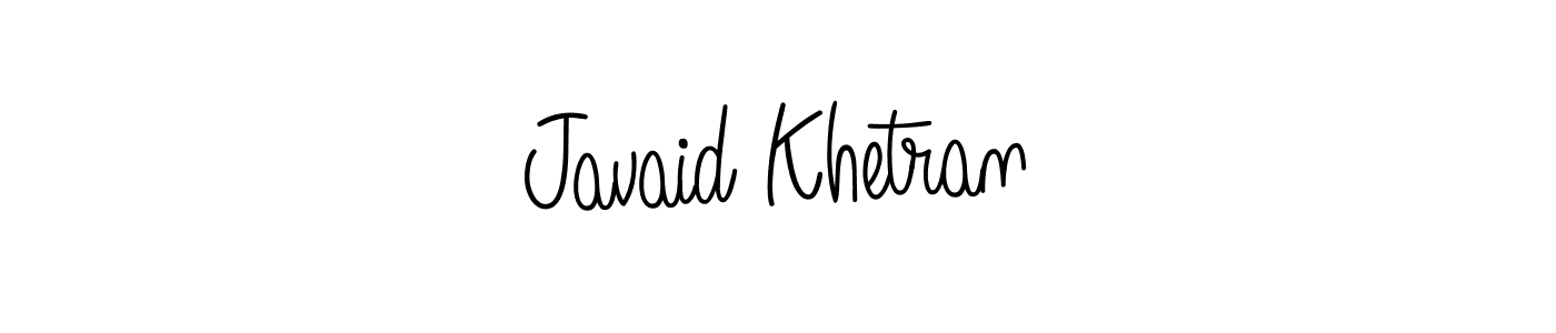 The best way (Angelique-Rose-font-FFP) to make a short signature is to pick only two or three words in your name. The name Javaid Khetran include a total of six letters. For converting this name. Javaid Khetran signature style 5 images and pictures png