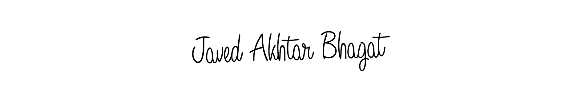 Make a beautiful signature design for name Javed Akhtar Bhagat. With this signature (Angelique-Rose-font-FFP) style, you can create a handwritten signature for free. Javed Akhtar Bhagat signature style 5 images and pictures png