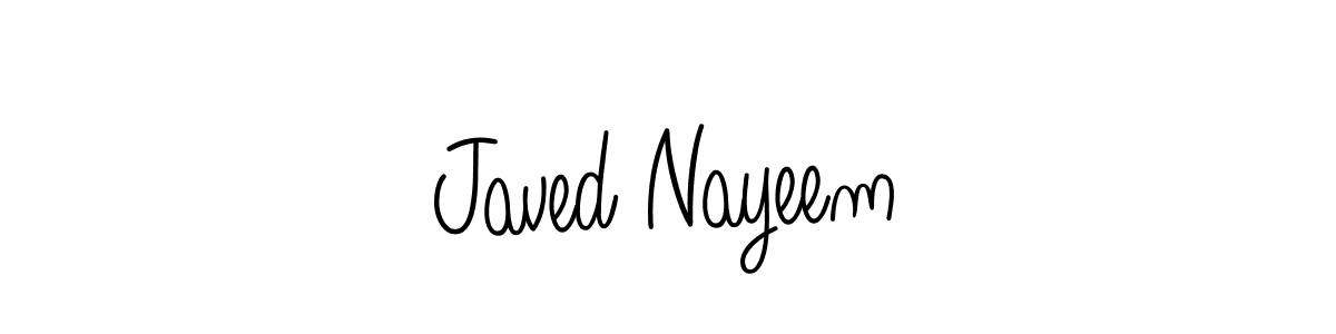 The best way (Angelique-Rose-font-FFP) to make a short signature is to pick only two or three words in your name. The name Javed Nayeem include a total of six letters. For converting this name. Javed Nayeem signature style 5 images and pictures png