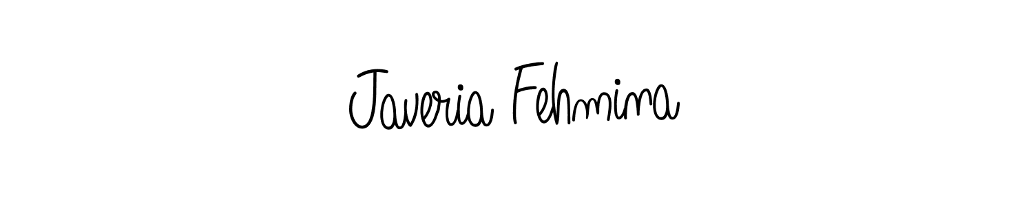 Also we have Javeria Fehmina name is the best signature style. Create professional handwritten signature collection using Angelique-Rose-font-FFP autograph style. Javeria Fehmina signature style 5 images and pictures png