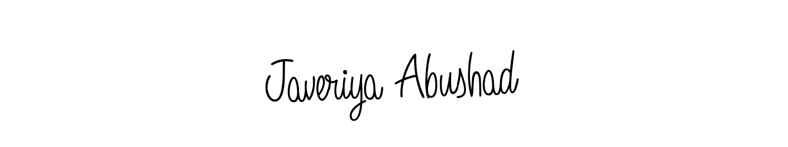 Also You can easily find your signature by using the search form. We will create Javeriya Abushad name handwritten signature images for you free of cost using Angelique-Rose-font-FFP sign style. Javeriya Abushad signature style 5 images and pictures png