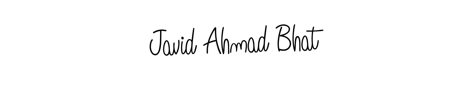 The best way (Angelique-Rose-font-FFP) to make a short signature is to pick only two or three words in your name. The name Javid Ahmad Bhat include a total of six letters. For converting this name. Javid Ahmad Bhat signature style 5 images and pictures png