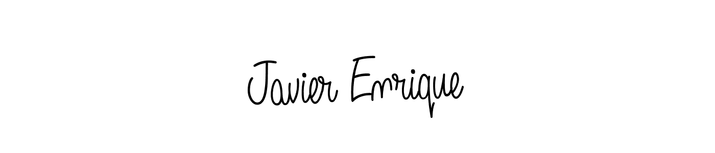 How to make Javier Enrique name signature. Use Angelique-Rose-font-FFP style for creating short signs online. This is the latest handwritten sign. Javier Enrique signature style 5 images and pictures png