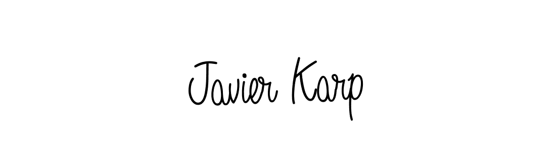 Design your own signature with our free online signature maker. With this signature software, you can create a handwritten (Angelique-Rose-font-FFP) signature for name Javier Karp. Javier Karp signature style 5 images and pictures png