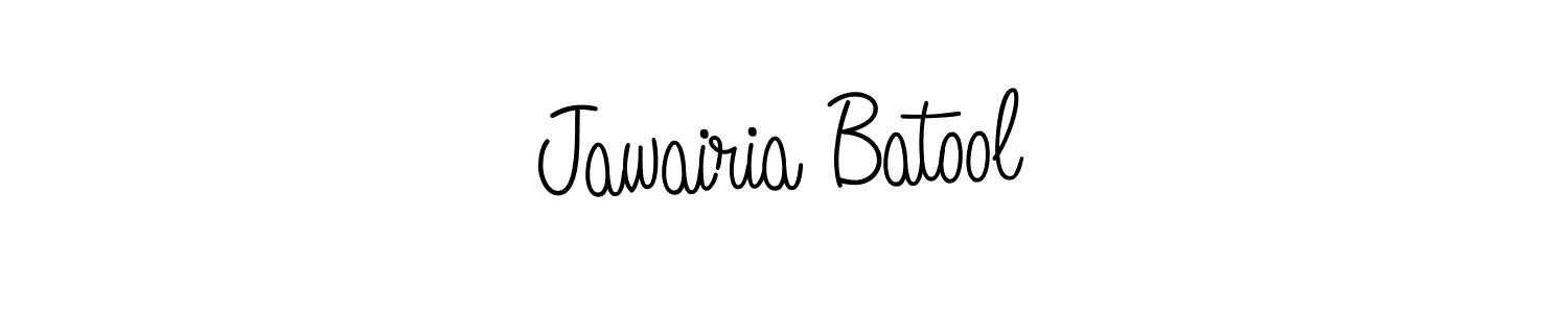 How to Draw Jawairia Batool signature style? Angelique-Rose-font-FFP is a latest design signature styles for name Jawairia Batool. Jawairia Batool signature style 5 images and pictures png