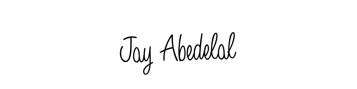 Use a signature maker to create a handwritten signature online. With this signature software, you can design (Angelique-Rose-font-FFP) your own signature for name Jay Abedelal. Jay Abedelal signature style 5 images and pictures png