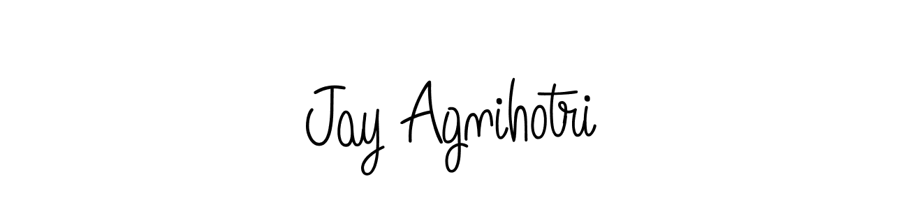 Create a beautiful signature design for name Jay Agnihotri. With this signature (Angelique-Rose-font-FFP) fonts, you can make a handwritten signature for free. Jay Agnihotri signature style 5 images and pictures png