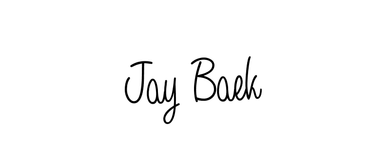 The best way (Angelique-Rose-font-FFP) to make a short signature is to pick only two or three words in your name. The name Jay Baek include a total of six letters. For converting this name. Jay Baek signature style 5 images and pictures png