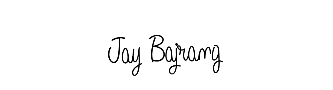 You should practise on your own different ways (Angelique-Rose-font-FFP) to write your name (Jay Bajrang) in signature. don't let someone else do it for you. Jay Bajrang signature style 5 images and pictures png