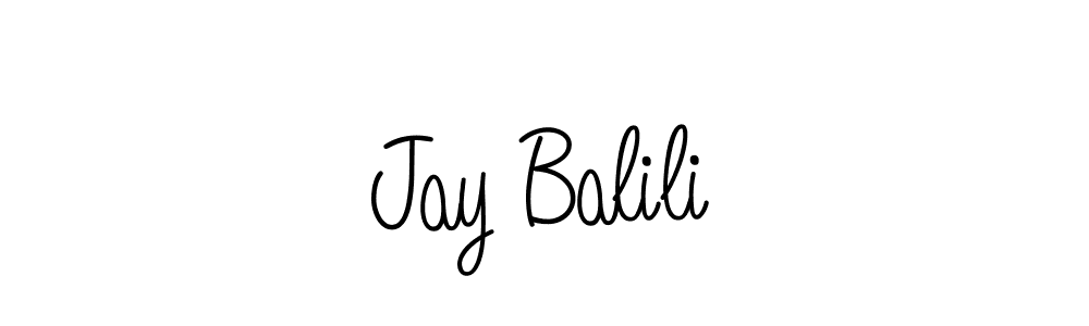 Use a signature maker to create a handwritten signature online. With this signature software, you can design (Angelique-Rose-font-FFP) your own signature for name Jay Balili. Jay Balili signature style 5 images and pictures png