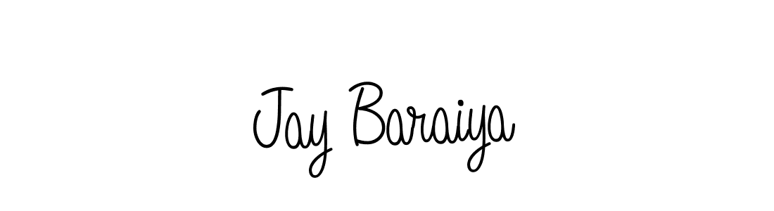 Use a signature maker to create a handwritten signature online. With this signature software, you can design (Angelique-Rose-font-FFP) your own signature for name Jay Baraiya. Jay Baraiya signature style 5 images and pictures png