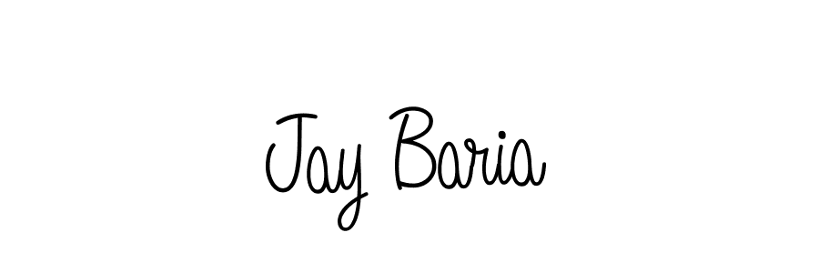 Use a signature maker to create a handwritten signature online. With this signature software, you can design (Angelique-Rose-font-FFP) your own signature for name Jay Baria. Jay Baria signature style 5 images and pictures png