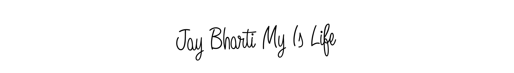 This is the best signature style for the Jay Bharti My Is Life name. Also you like these signature font (Angelique-Rose-font-FFP). Mix name signature. Jay Bharti My Is Life signature style 5 images and pictures png