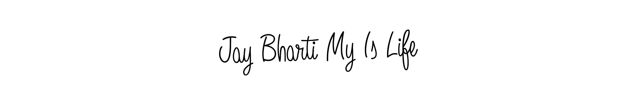 The best way (Angelique-Rose-font-FFP) to make a short signature is to pick only two or three words in your name. The name Jay Bharti My Is Life include a total of six letters. For converting this name. Jay Bharti My Is Life signature style 5 images and pictures png