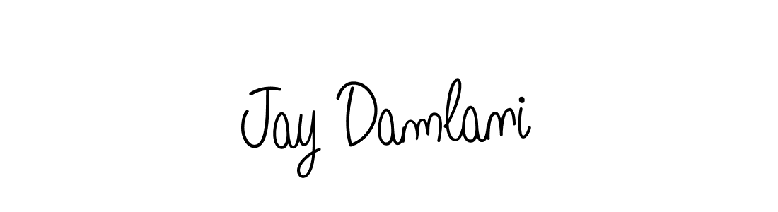 Create a beautiful signature design for name Jay Damlani. With this signature (Angelique-Rose-font-FFP) fonts, you can make a handwritten signature for free. Jay Damlani signature style 5 images and pictures png