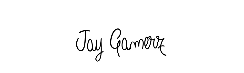 Use a signature maker to create a handwritten signature online. With this signature software, you can design (Angelique-Rose-font-FFP) your own signature for name Jay Gamerz. Jay Gamerz signature style 5 images and pictures png