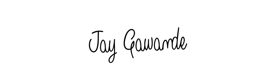 How to make Jay Gawande name signature. Use Angelique-Rose-font-FFP style for creating short signs online. This is the latest handwritten sign. Jay Gawande signature style 5 images and pictures png