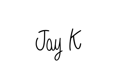 Use a signature maker to create a handwritten signature online. With this signature software, you can design (Angelique-Rose-font-FFP) your own signature for name Jay K. Jay K signature style 5 images and pictures png