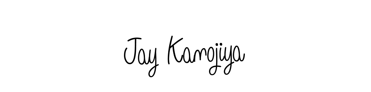 Use a signature maker to create a handwritten signature online. With this signature software, you can design (Angelique-Rose-font-FFP) your own signature for name Jay Kanojiya. Jay Kanojiya signature style 5 images and pictures png