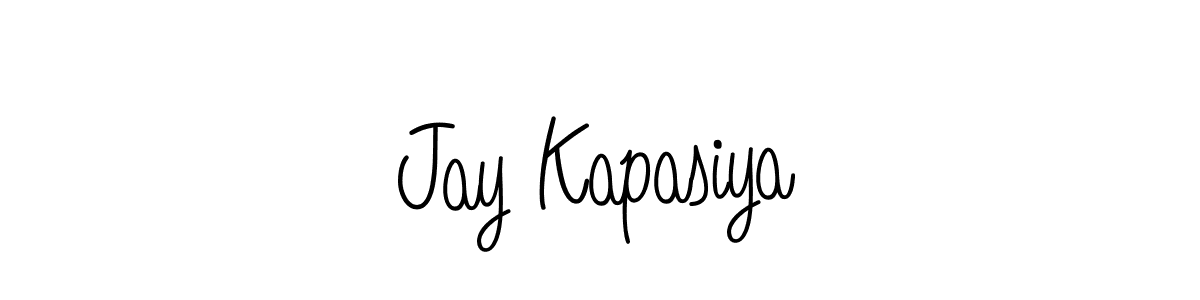 You should practise on your own different ways (Angelique-Rose-font-FFP) to write your name (Jay Kapasiya) in signature. don't let someone else do it for you. Jay Kapasiya signature style 5 images and pictures png