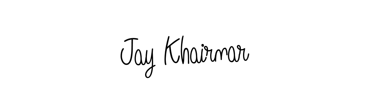 Use a signature maker to create a handwritten signature online. With this signature software, you can design (Angelique-Rose-font-FFP) your own signature for name Jay Khairnar. Jay Khairnar signature style 5 images and pictures png