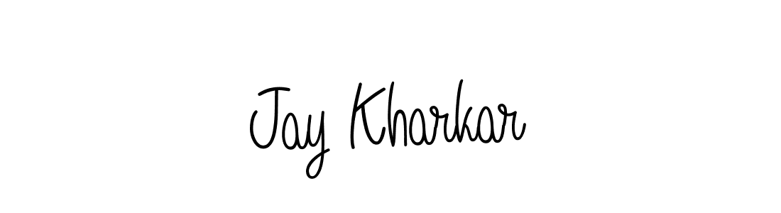 The best way (Angelique-Rose-font-FFP) to make a short signature is to pick only two or three words in your name. The name Jay Kharkar include a total of six letters. For converting this name. Jay Kharkar signature style 5 images and pictures png