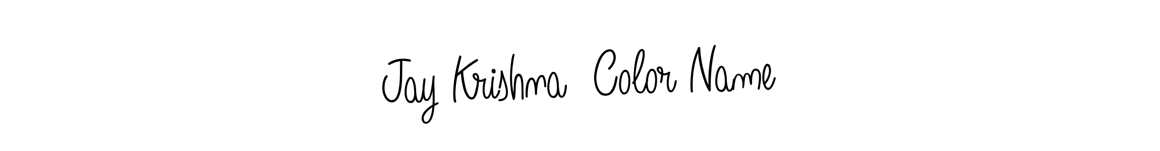 Use a signature maker to create a handwritten signature online. With this signature software, you can design (Angelique-Rose-font-FFP) your own signature for name Jay Krishna  Color Name. Jay Krishna  Color Name signature style 5 images and pictures png