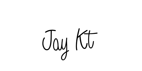 How to make Jay Kt name signature. Use Angelique-Rose-font-FFP style for creating short signs online. This is the latest handwritten sign. Jay Kt signature style 5 images and pictures png