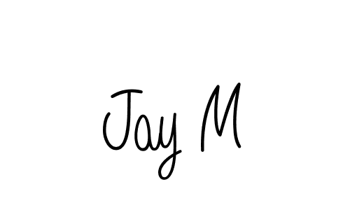 Design your own signature with our free online signature maker. With this signature software, you can create a handwritten (Angelique-Rose-font-FFP) signature for name Jay M. Jay M signature style 5 images and pictures png