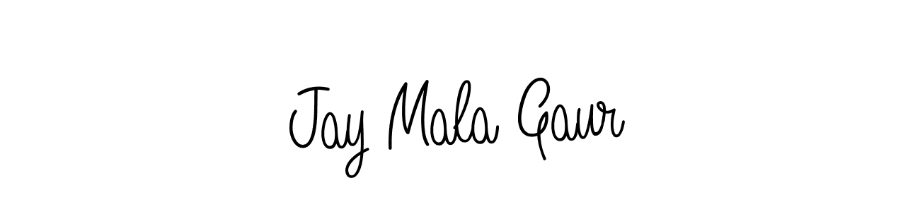 How to Draw Jay Mala Gaur signature style? Angelique-Rose-font-FFP is a latest design signature styles for name Jay Mala Gaur. Jay Mala Gaur signature style 5 images and pictures png