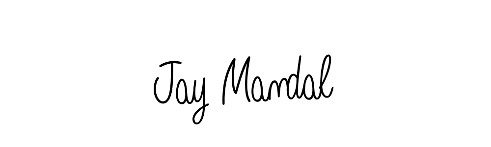 Jay Mandal stylish signature style. Best Handwritten Sign (Angelique-Rose-font-FFP) for my name. Handwritten Signature Collection Ideas for my name Jay Mandal. Jay Mandal signature style 5 images and pictures png