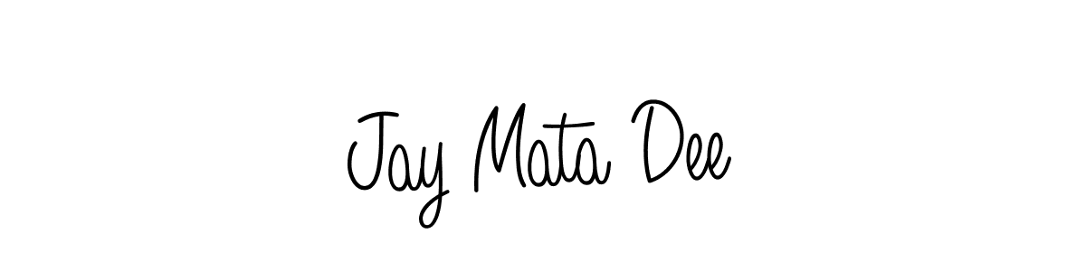 How to make Jay Mata Dee name signature. Use Angelique-Rose-font-FFP style for creating short signs online. This is the latest handwritten sign. Jay Mata Dee signature style 5 images and pictures png