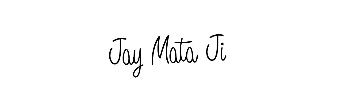 Jay Mata Ji stylish signature style. Best Handwritten Sign (Angelique-Rose-font-FFP) for my name. Handwritten Signature Collection Ideas for my name Jay Mata Ji. Jay Mata Ji signature style 5 images and pictures png
