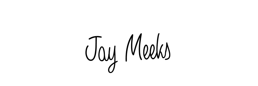 Jay Meeks stylish signature style. Best Handwritten Sign (Angelique-Rose-font-FFP) for my name. Handwritten Signature Collection Ideas for my name Jay Meeks. Jay Meeks signature style 5 images and pictures png