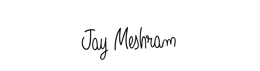 Jay Meshram stylish signature style. Best Handwritten Sign (Angelique-Rose-font-FFP) for my name. Handwritten Signature Collection Ideas for my name Jay Meshram. Jay Meshram signature style 5 images and pictures png
