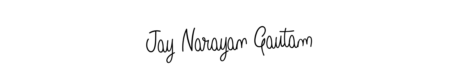 Jay Narayan Gautam stylish signature style. Best Handwritten Sign (Angelique-Rose-font-FFP) for my name. Handwritten Signature Collection Ideas for my name Jay Narayan Gautam. Jay Narayan Gautam signature style 5 images and pictures png