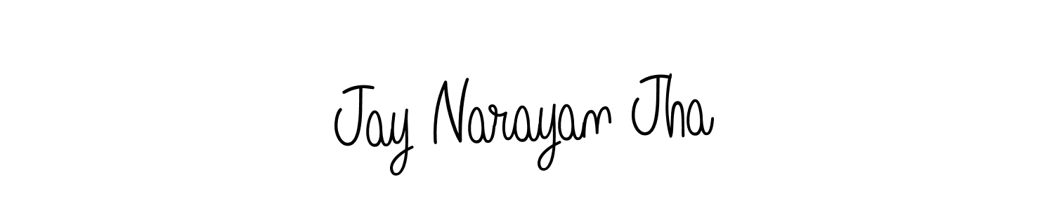 How to make Jay Narayan Jha name signature. Use Angelique-Rose-font-FFP style for creating short signs online. This is the latest handwritten sign. Jay Narayan Jha signature style 5 images and pictures png