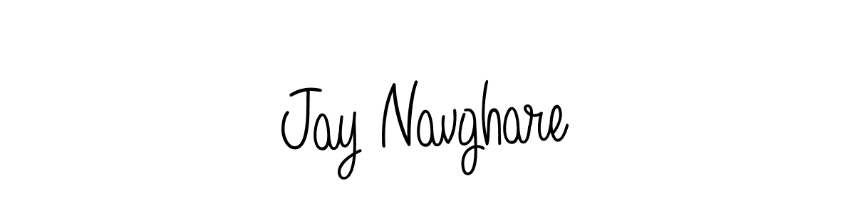 Make a beautiful signature design for name Jay Navghare. With this signature (Angelique-Rose-font-FFP) style, you can create a handwritten signature for free. Jay Navghare signature style 5 images and pictures png