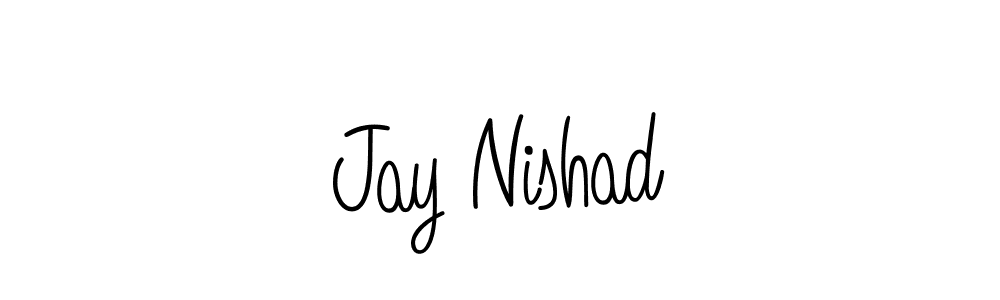 Make a beautiful signature design for name Jay Nishad. With this signature (Angelique-Rose-font-FFP) style, you can create a handwritten signature for free. Jay Nishad signature style 5 images and pictures png