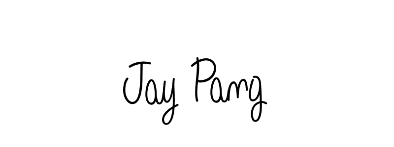 The best way (Angelique-Rose-font-FFP) to make a short signature is to pick only two or three words in your name. The name Jay Pang include a total of six letters. For converting this name. Jay Pang signature style 5 images and pictures png