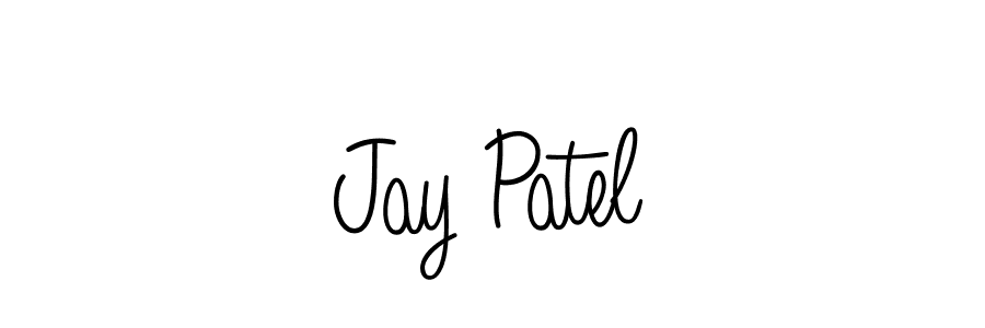 How to make Jay Patel name signature. Use Angelique-Rose-font-FFP style for creating short signs online. This is the latest handwritten sign. Jay Patel signature style 5 images and pictures png