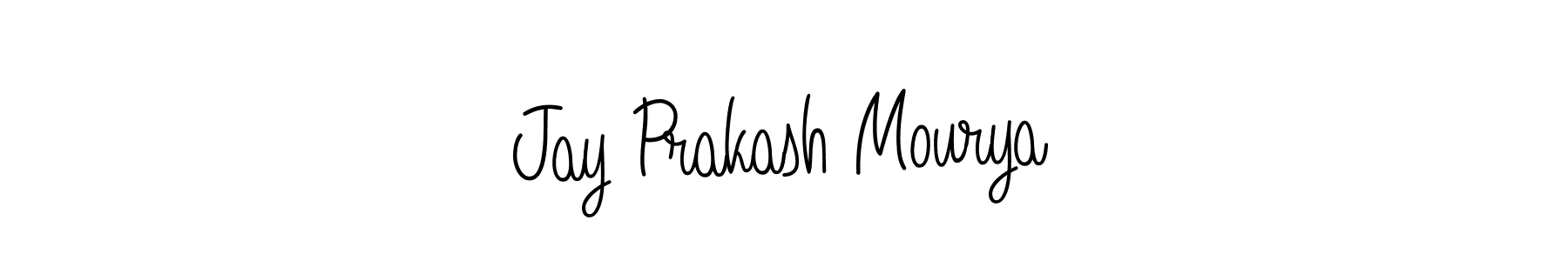 How to make Jay Prakash Mourya name signature. Use Angelique-Rose-font-FFP style for creating short signs online. This is the latest handwritten sign. Jay Prakash Mourya signature style 5 images and pictures png