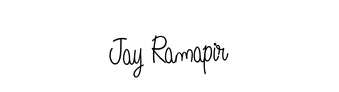The best way (Angelique-Rose-font-FFP) to make a short signature is to pick only two or three words in your name. The name Jay Ramapir include a total of six letters. For converting this name. Jay Ramapir signature style 5 images and pictures png