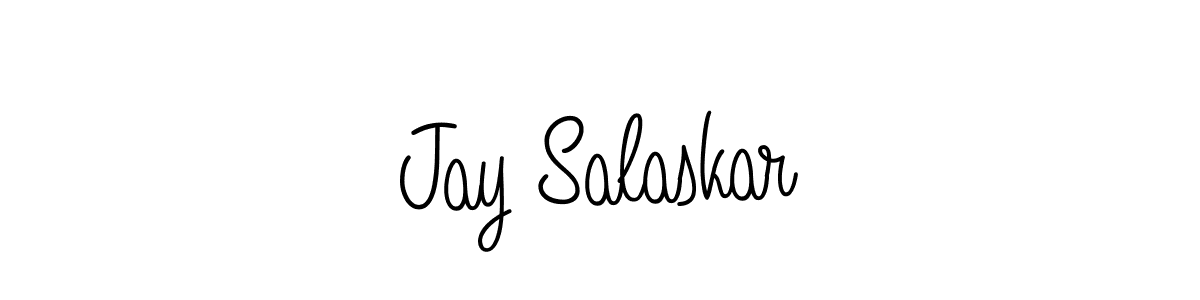 How to make Jay Salaskar name signature. Use Angelique-Rose-font-FFP style for creating short signs online. This is the latest handwritten sign. Jay Salaskar signature style 5 images and pictures png