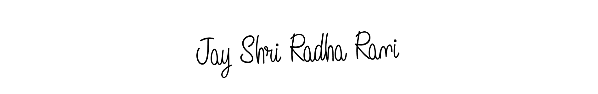 How to make Jay Shri Radha Rani name signature. Use Angelique-Rose-font-FFP style for creating short signs online. This is the latest handwritten sign. Jay Shri Radha Rani signature style 5 images and pictures png