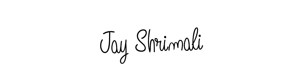 You should practise on your own different ways (Angelique-Rose-font-FFP) to write your name (Jay Shrimali) in signature. don't let someone else do it for you. Jay Shrimali signature style 5 images and pictures png