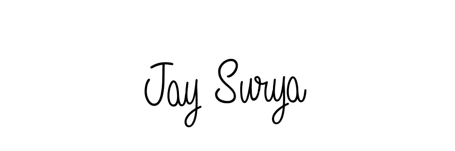 How to make Jay Surya name signature. Use Angelique-Rose-font-FFP style for creating short signs online. This is the latest handwritten sign. Jay Surya signature style 5 images and pictures png