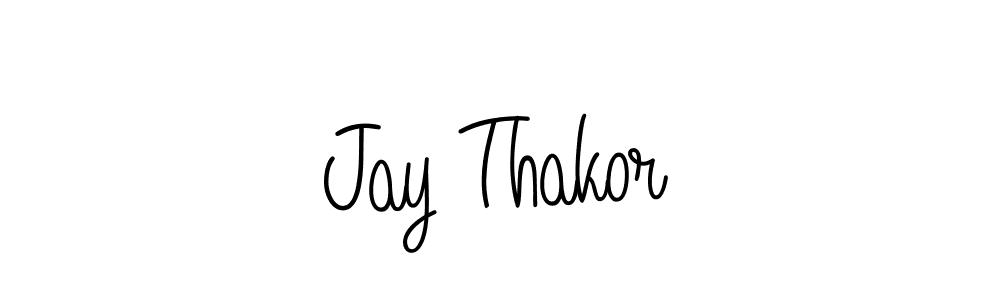 Design your own signature with our free online signature maker. With this signature software, you can create a handwritten (Angelique-Rose-font-FFP) signature for name Jay Thakor. Jay Thakor signature style 5 images and pictures png