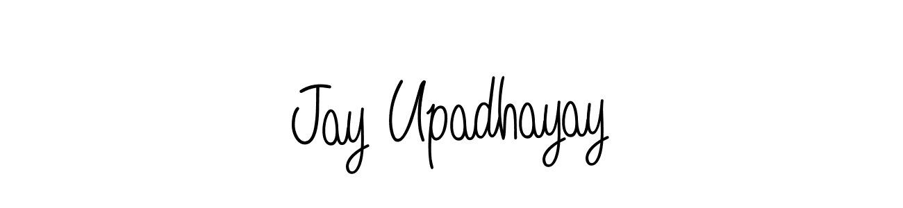 How to make Jay Upadhayay name signature. Use Angelique-Rose-font-FFP style for creating short signs online. This is the latest handwritten sign. Jay Upadhayay signature style 5 images and pictures png